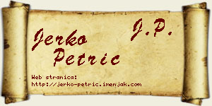 Jerko Petrić vizit kartica